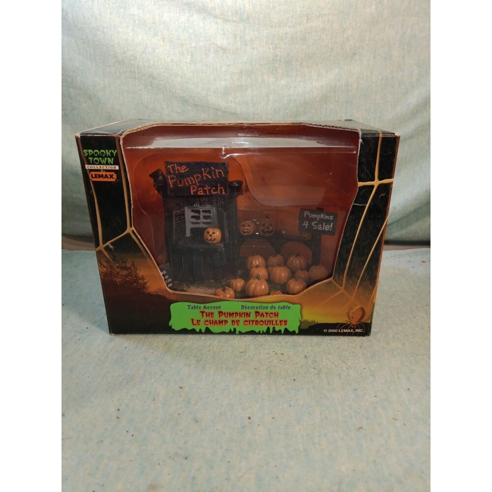 Vintage Lemax Spooky Town The Pumpkin Patch Halloween Table Accent retired